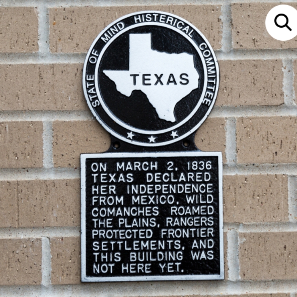 Faux Texas Historical Marker